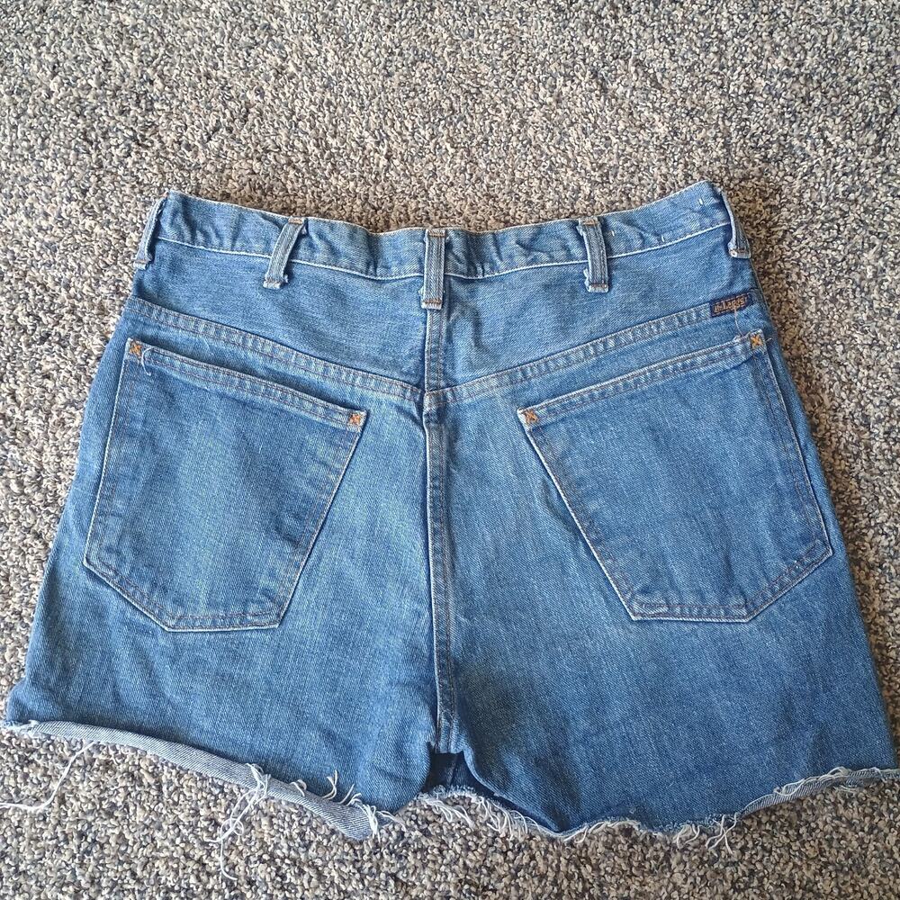 Mr Leggs Vintage 70s Talon Zip Cutoff Denim Jean Shorts 31x3 Western Raw Hem
